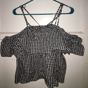 Black and white crop top